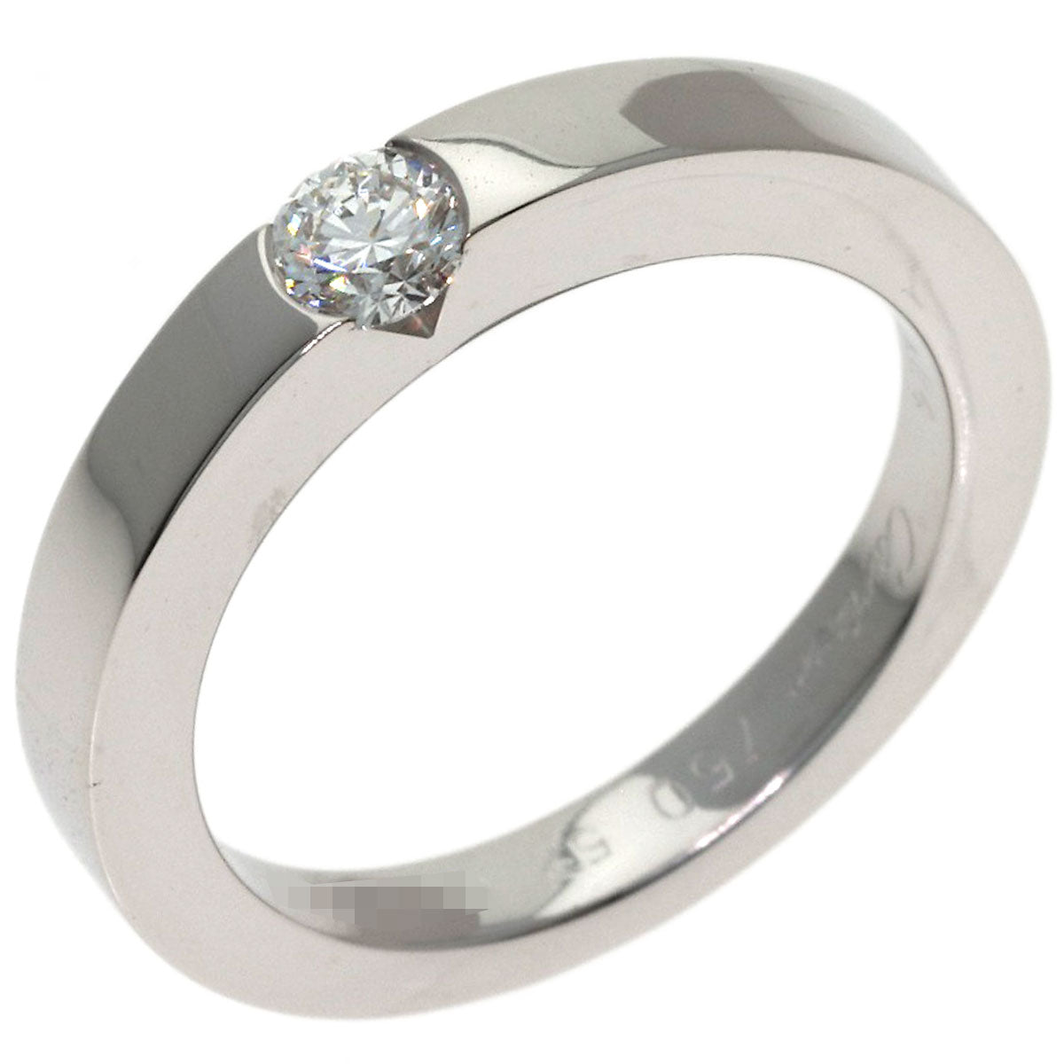 CARTIER Date with Diamond #52 Ring K18 White Gold Ladies [Used]