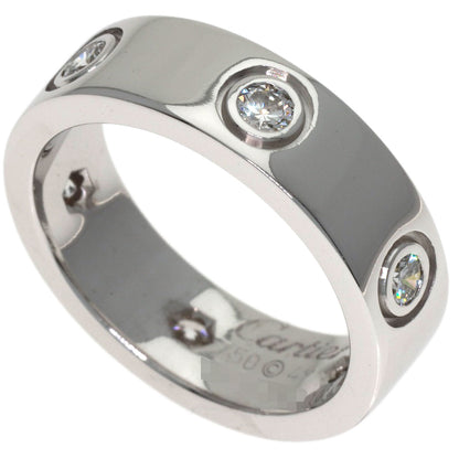 CARTIER love ring full diamond #49 Ring K18 White Gold Ladies [Used]