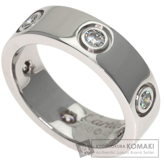 CARTIER love ring full diamond #49 Ring K18 White Gold Ladies [Used]