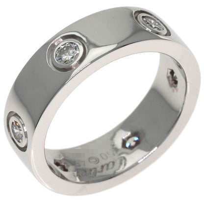 CARTIER love ring full diamond #49 Ring K18 White Gold Ladies [Used]
