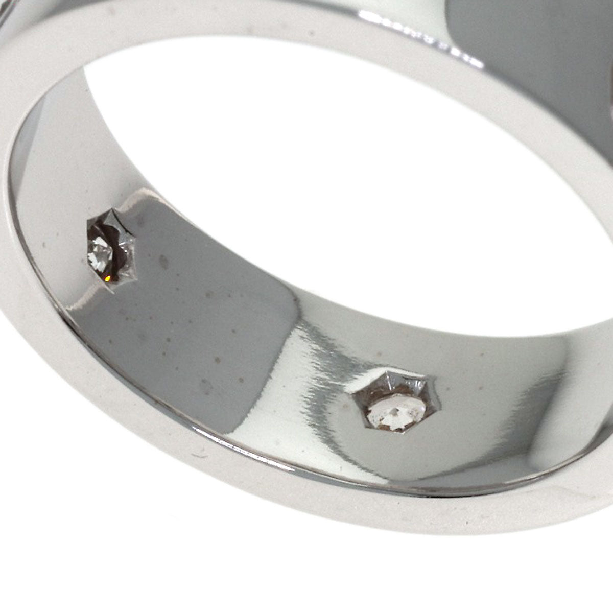 CARTIER love ring full diamond #49 Ring K18 White Gold Ladies [Used]