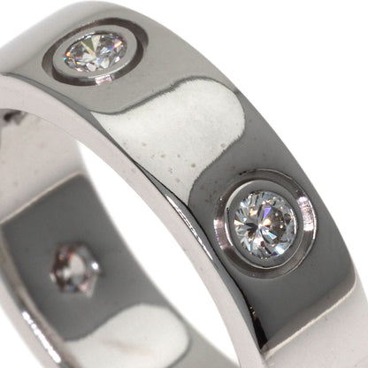 CARTIER love ring full diamond #49 Ring K18 White Gold Ladies [Used]