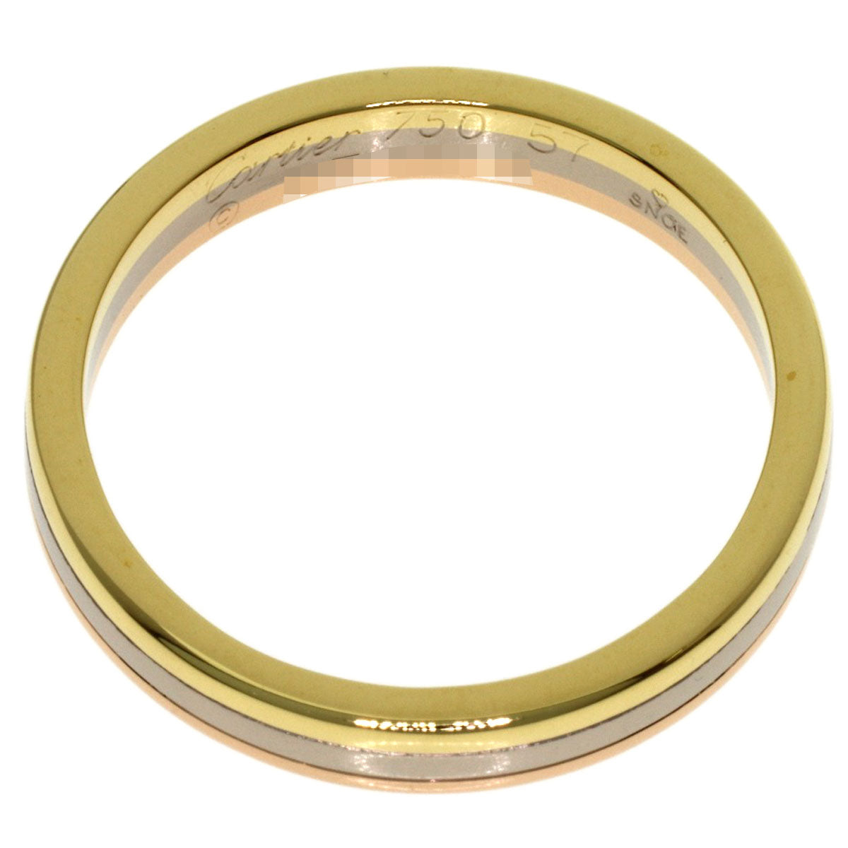 CARTIER Three Color #57 Ring K18 Yellow Gold K18 White GoldLadies [Used]