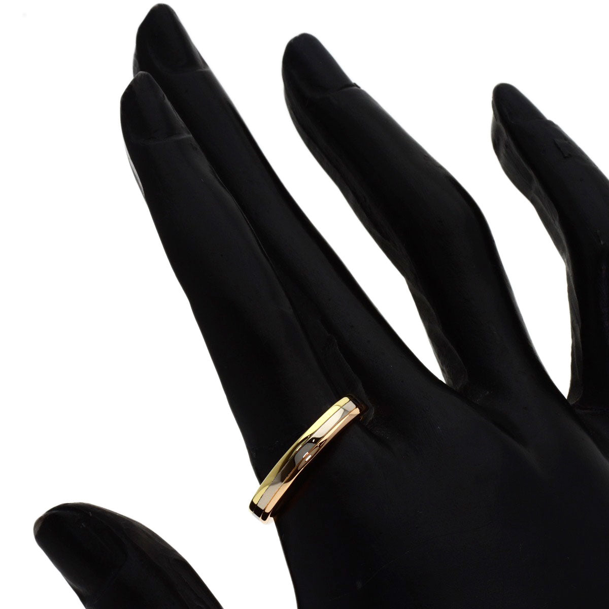 CARTIER Three Color #57 Ring K18 Yellow Gold K18 White GoldLadies [Used]