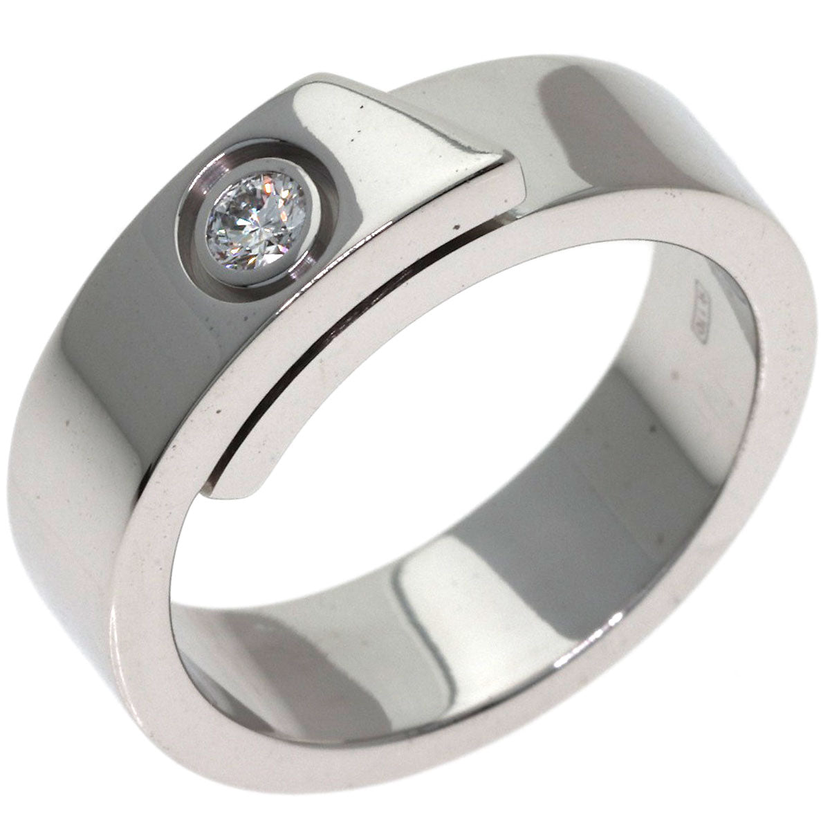 CARTIER Anniversary Diamond #52 Ring K18 White Gold Ladies [Used]