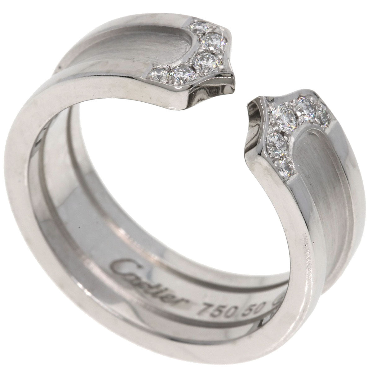 CARTIER C2 ring # 50 Ring K18 White Gold Ladies [Used]