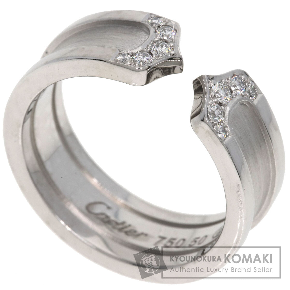CARTIER C2 ring # 50 Ring K18 White Gold Ladies [Used]
