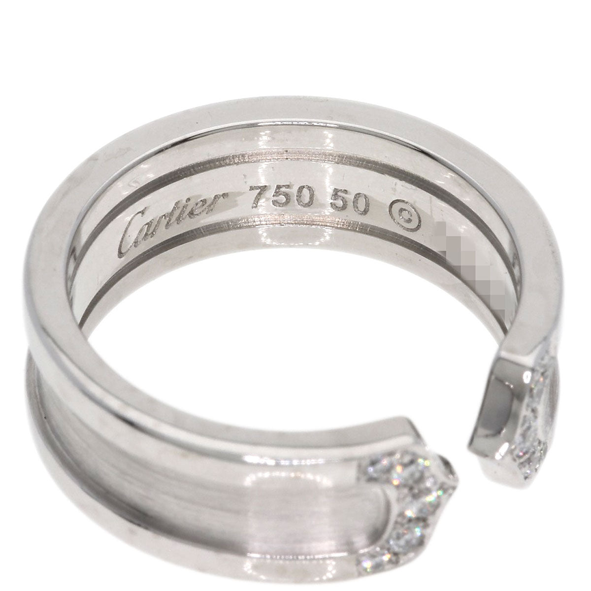 CARTIER C2 ring # 50 Ring K18 White Gold Ladies [Used]