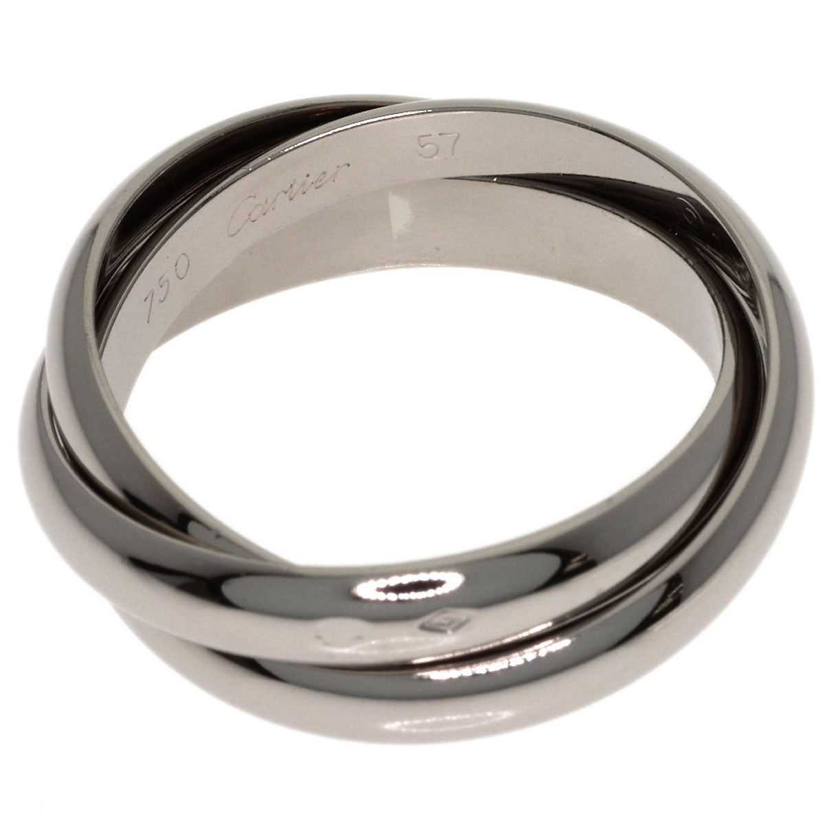 CARTIER Trinity #57 Ring K18 White Gold Ladies [Used]
