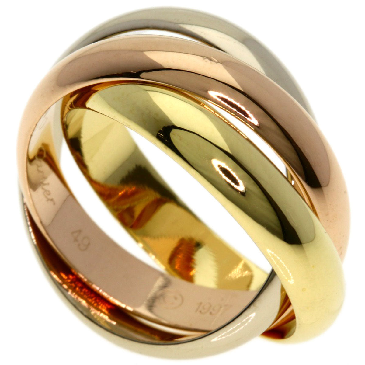 CARTIER Trinity #49 Ring K18 Yellow Gold 18K Pink GoldLadies [Used]
