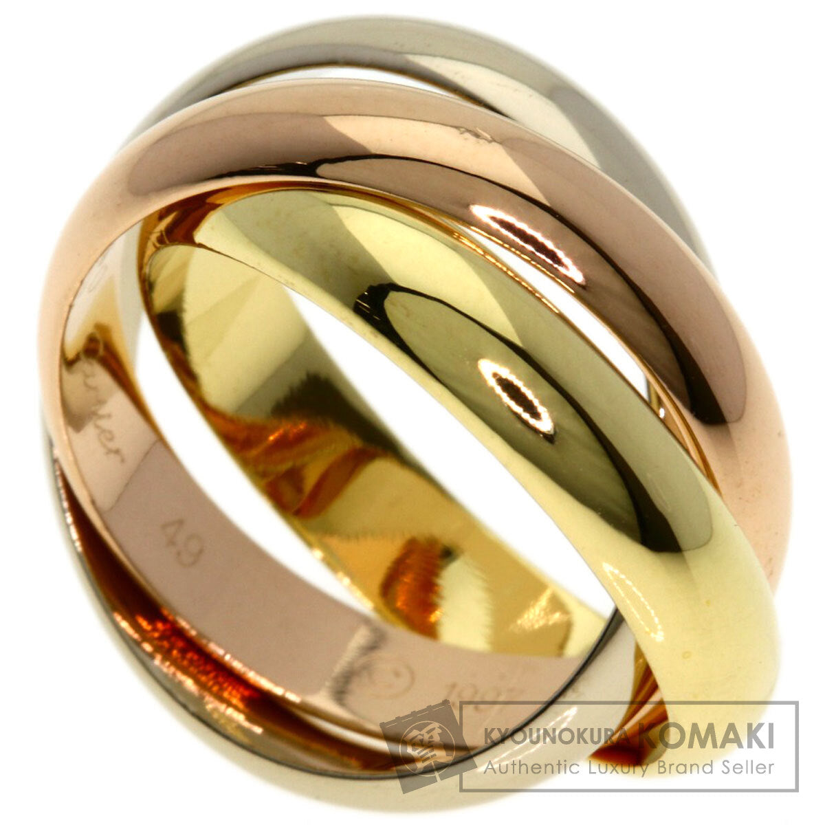 CARTIER Trinity #49 Ring K18 Yellow Gold 18K Pink GoldLadies [Used]