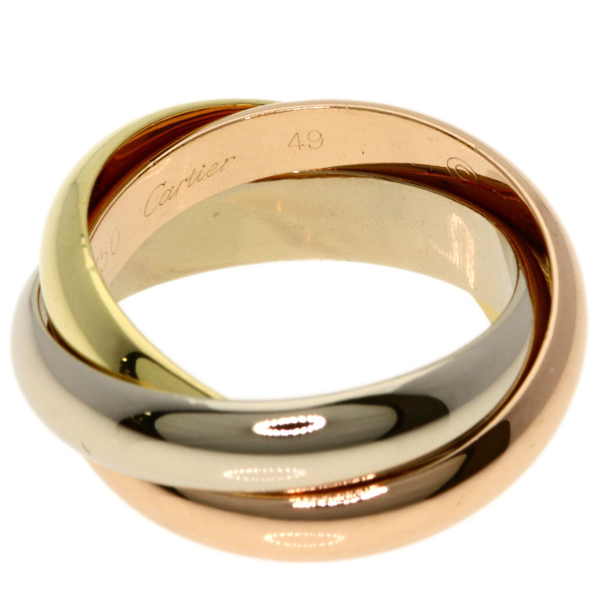 CARTIER Trinity #49 Ring K18 Yellow Gold 18K Pink GoldLadies [Used]