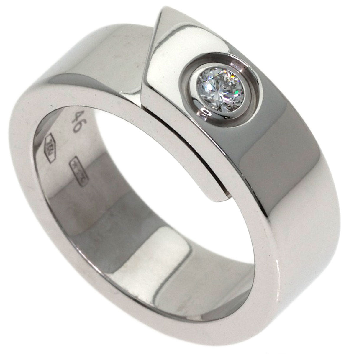 CARTIER Anniversary Diamond #46 Ring K18 White Gold Ladies [Used]