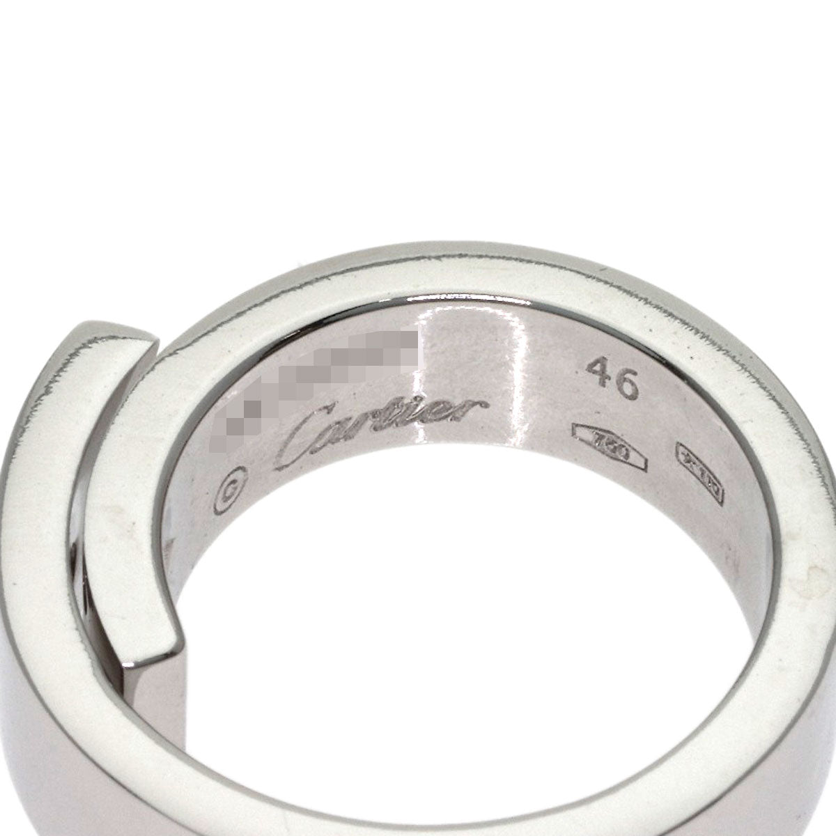 CARTIER Anniversary Diamond #46 Ring K18 White Gold Ladies [Used]
