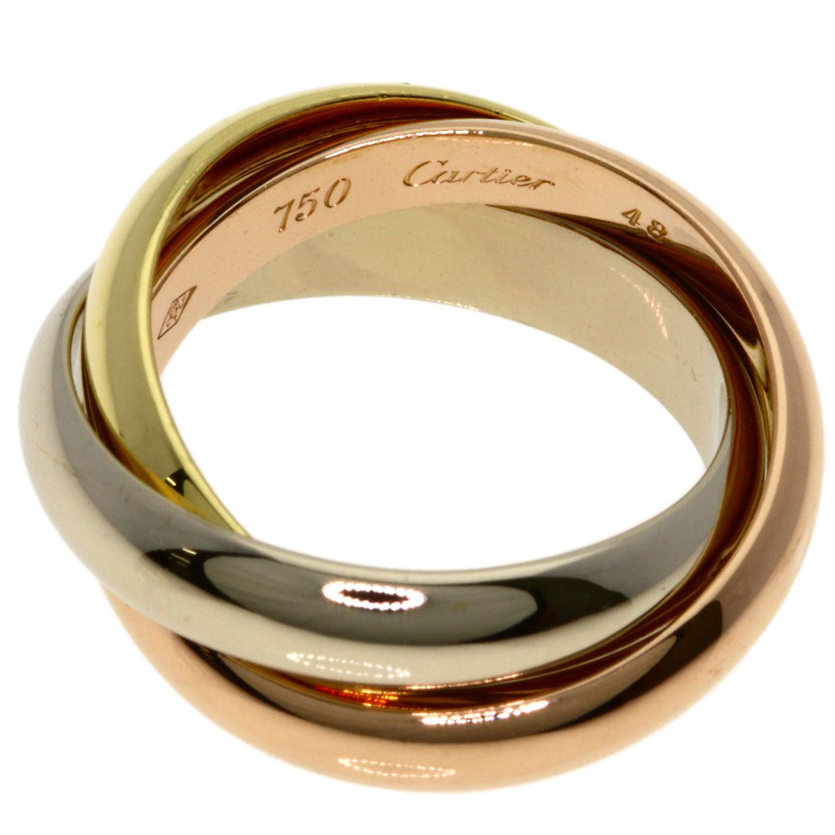 CARTIER Trinity MM #48 Ring K18 Yellow Gold K18 White GoldLadies [Used]