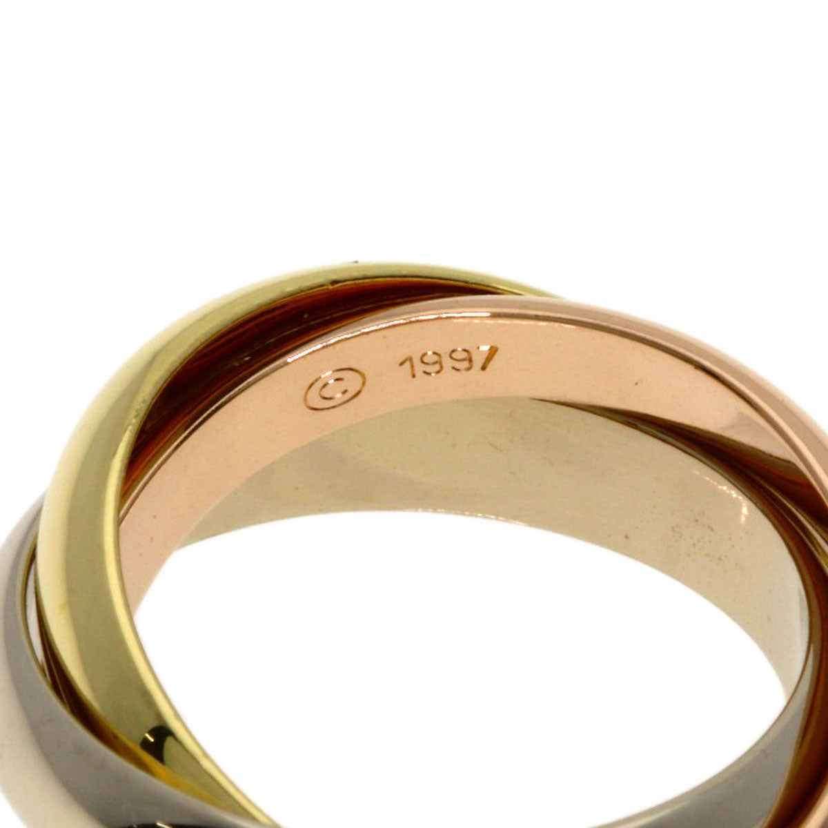 CARTIER Trinity MM #48 Ring K18 Yellow Gold K18 White GoldLadies [Used]