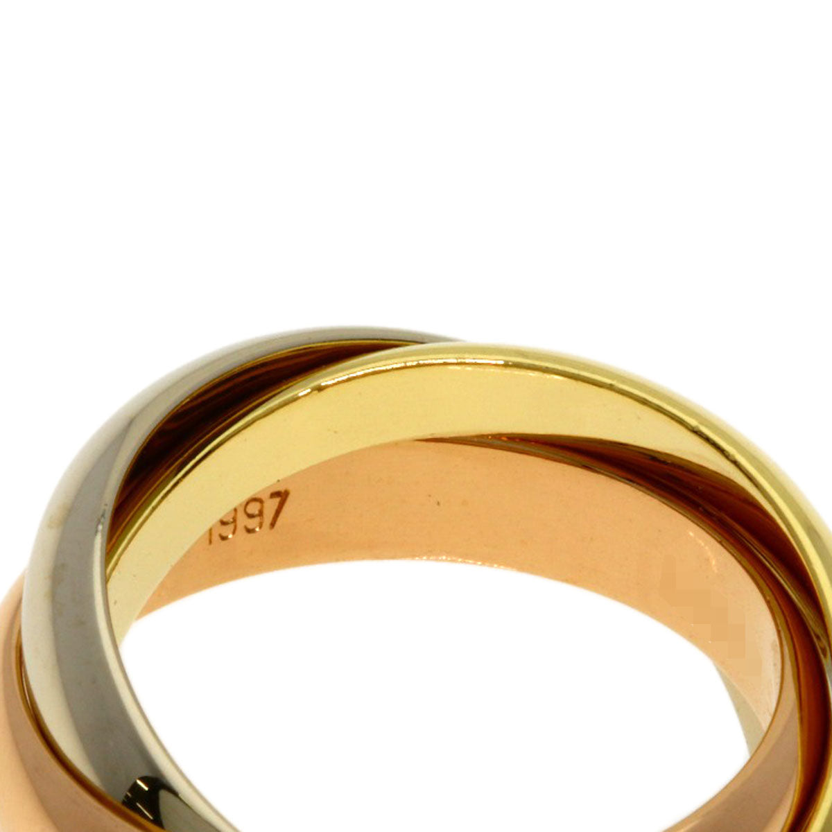 CARTIER Trinity MM #48 Ring K18 Yellow Gold K18 White GoldLadies [Used]