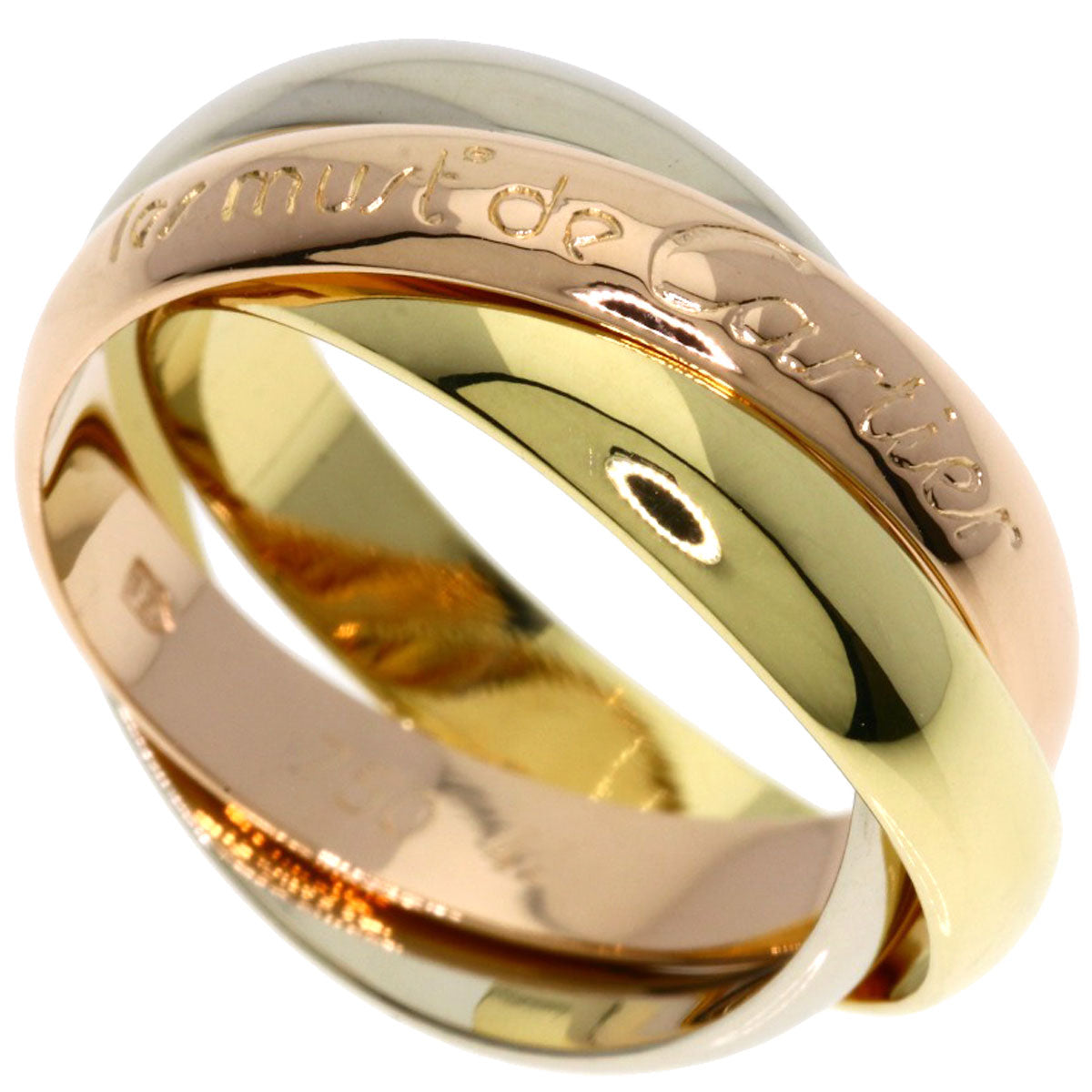CARTIER Trinity #48 Ring K18 Yellow Gold 18K Pink GoldLadies [Used]