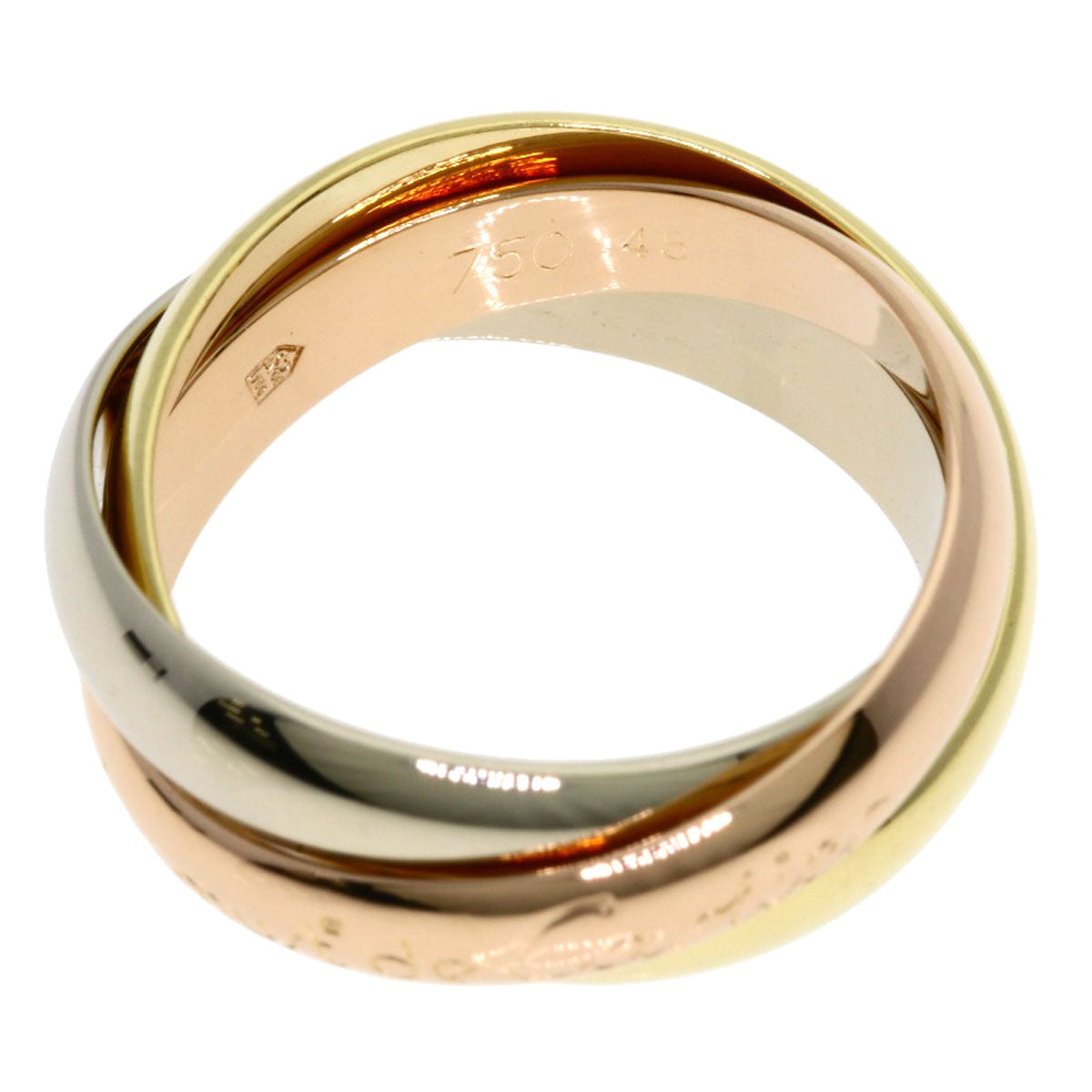 CARTIER Trinity #48 Ring K18 Yellow Gold 18K Pink GoldLadies [Used]