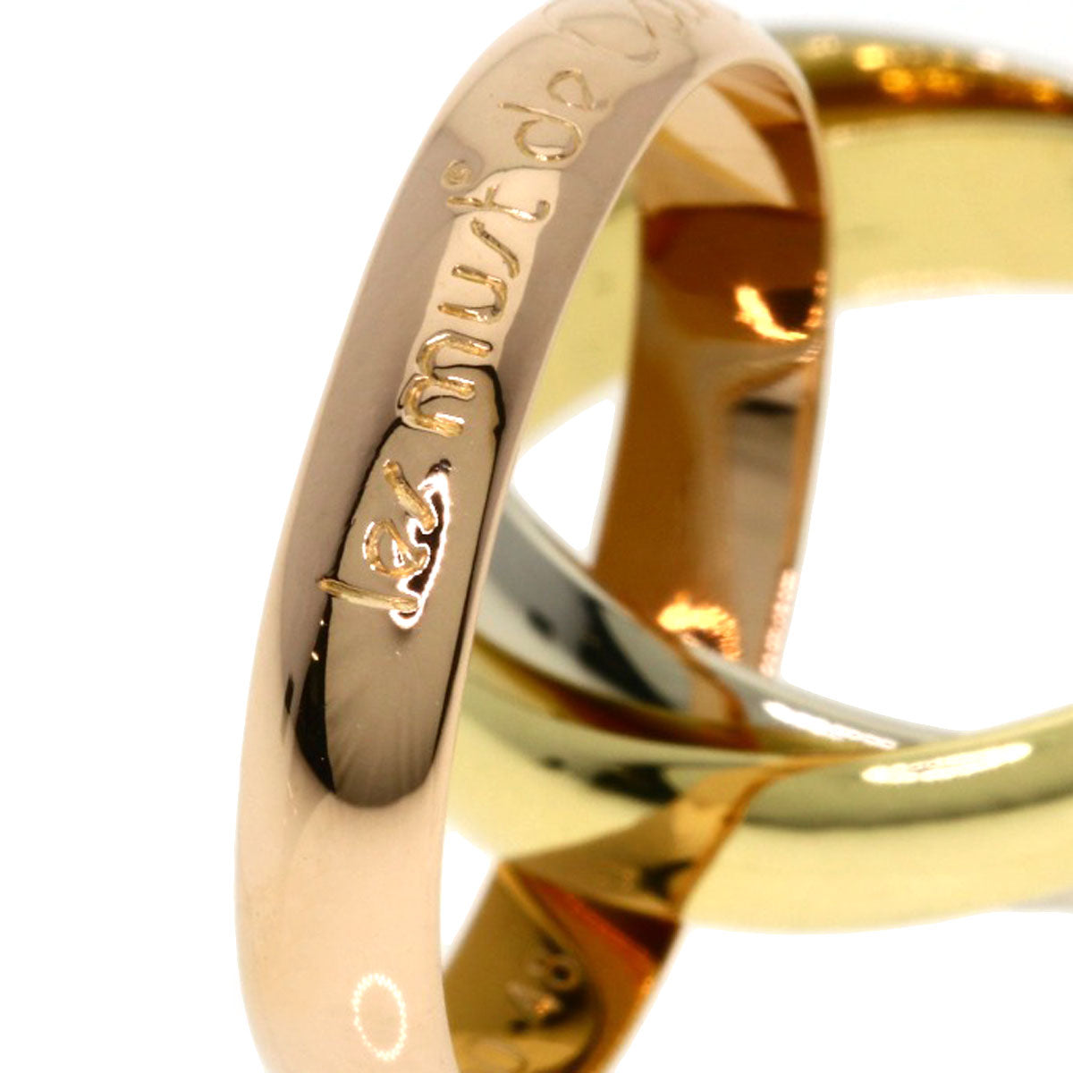 CARTIER Trinity #48 Ring K18 Yellow Gold 18K Pink GoldLadies [Used]
