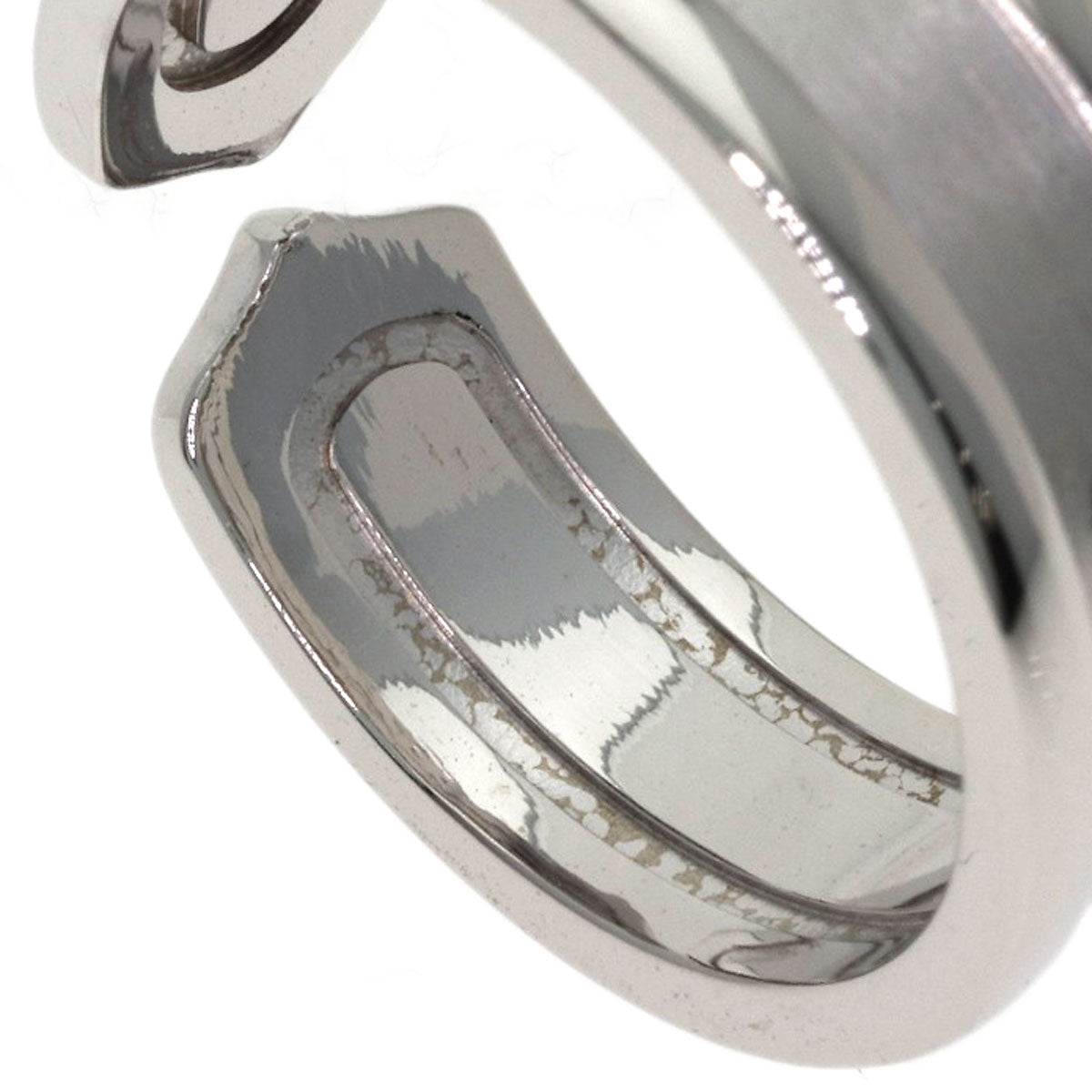CARTIER C2 Ring SM #53 Ring K18 White Gold Ladies [Used]
