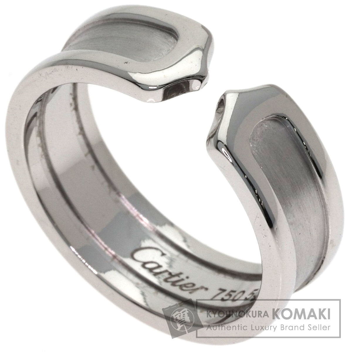 CARTIER C2 Ring SM #53 Ring K18 White Gold Ladies [Used]