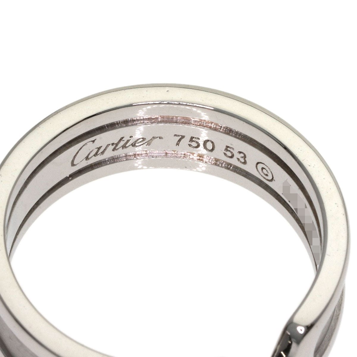 CARTIER C2 Ring SM #53 Ring K18 White Gold Ladies [Used]
