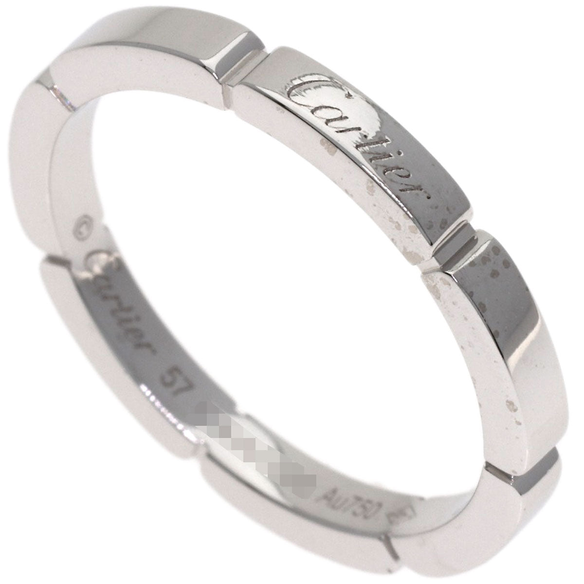 CARTIER Lanier # 57 Ring K18 White Gold Ladies [Used]