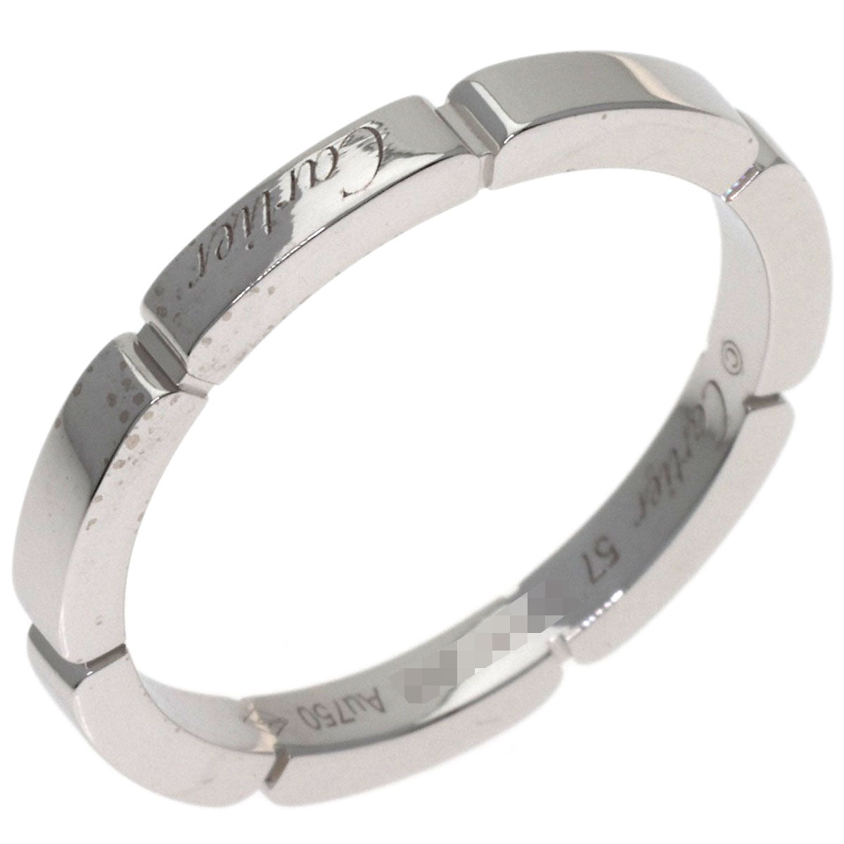 CARTIER Lanier # 57 Ring K18 White Gold Ladies [Used]