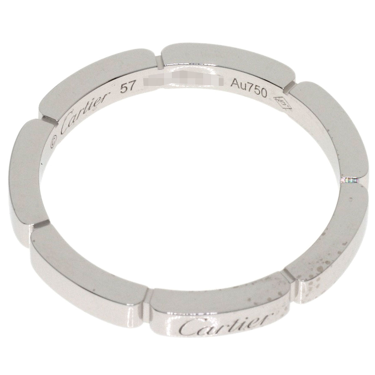CARTIER Lanier # 57 Ring K18 White Gold Ladies [Used]