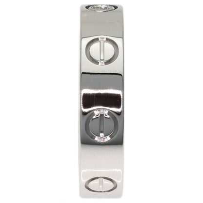 CARTIER mini love ring 1P Diamond #46 Ring K18 White Gold Ladies [Used]