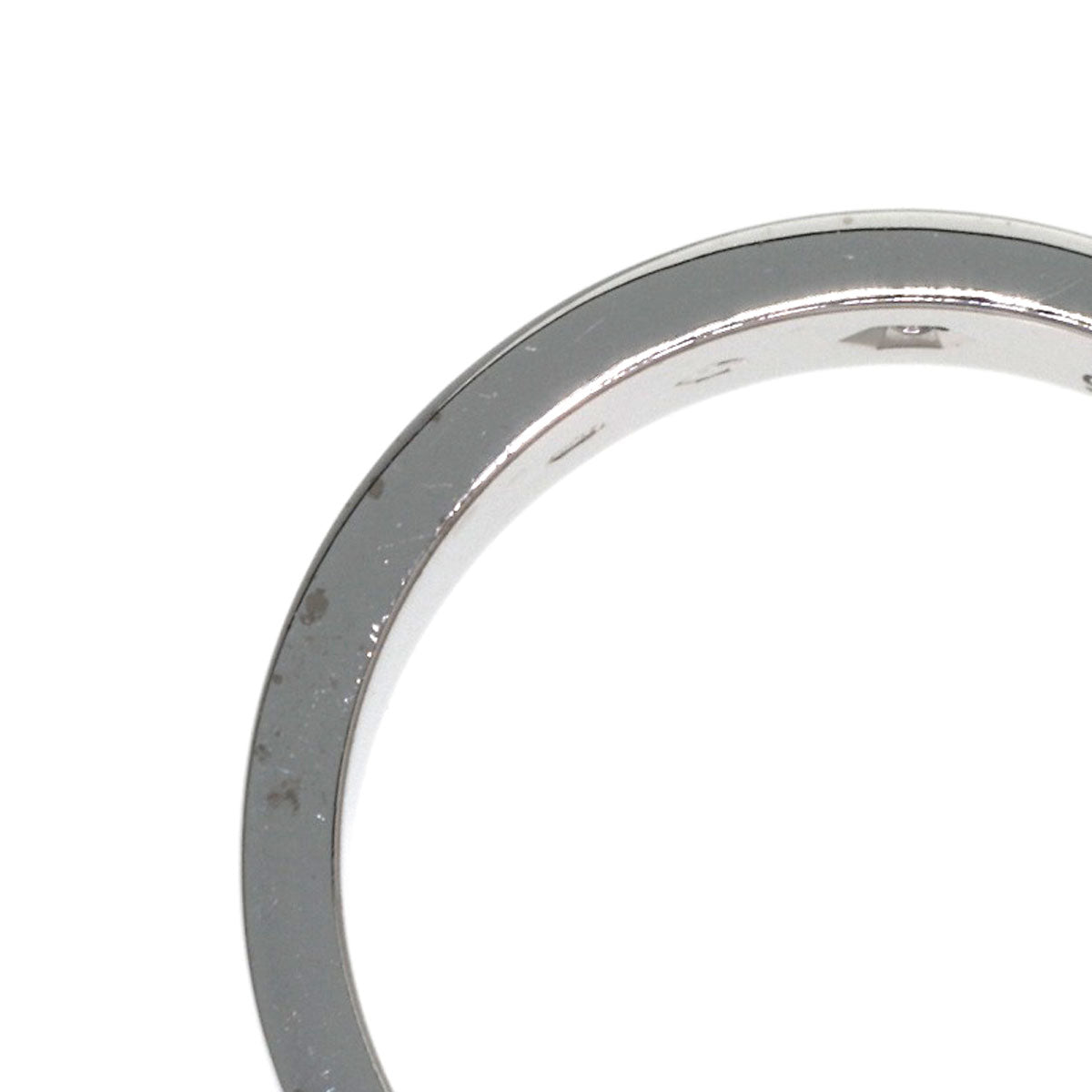 CARTIER mini love ring 1P Diamond #46 Ring K18 White Gold Ladies [Used]