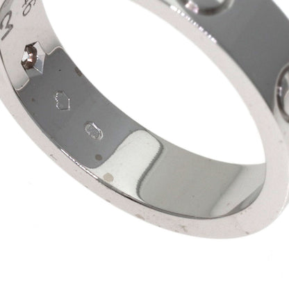 CARTIER mini love ring 1P Diamond #46 Ring K18 White Gold Ladies [Used]