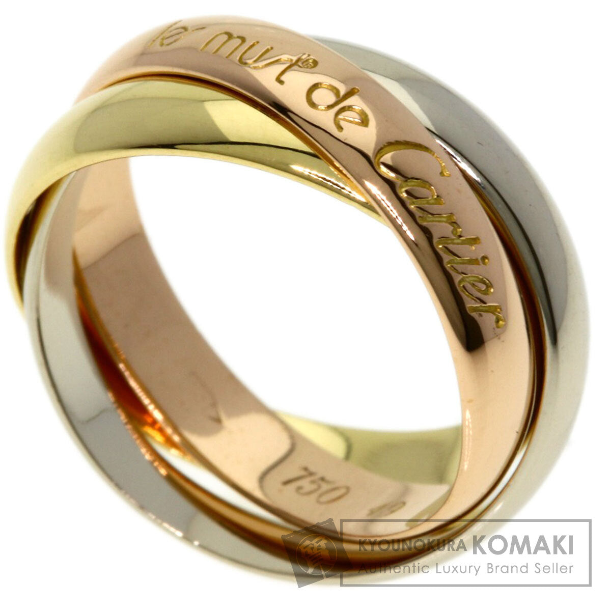CARTIER Trinity #49 Ring K18 Yellow Gold 18K Pink GoldLadies [Used]