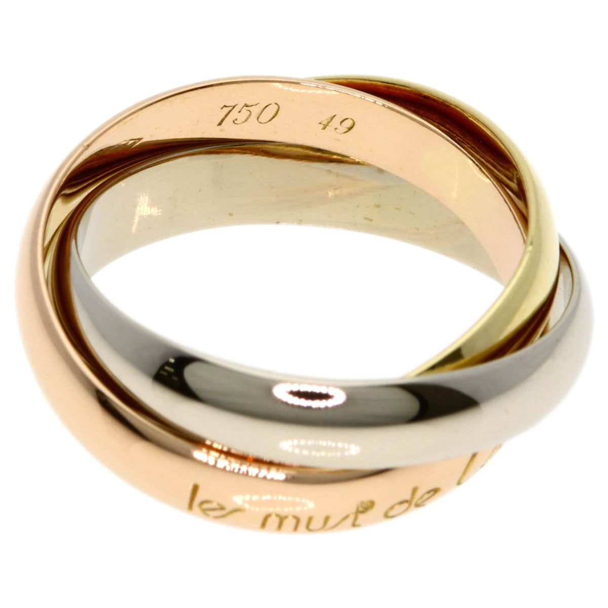 CARTIER Trinity #49 Ring K18 Yellow Gold 18K Pink GoldLadies [Used]