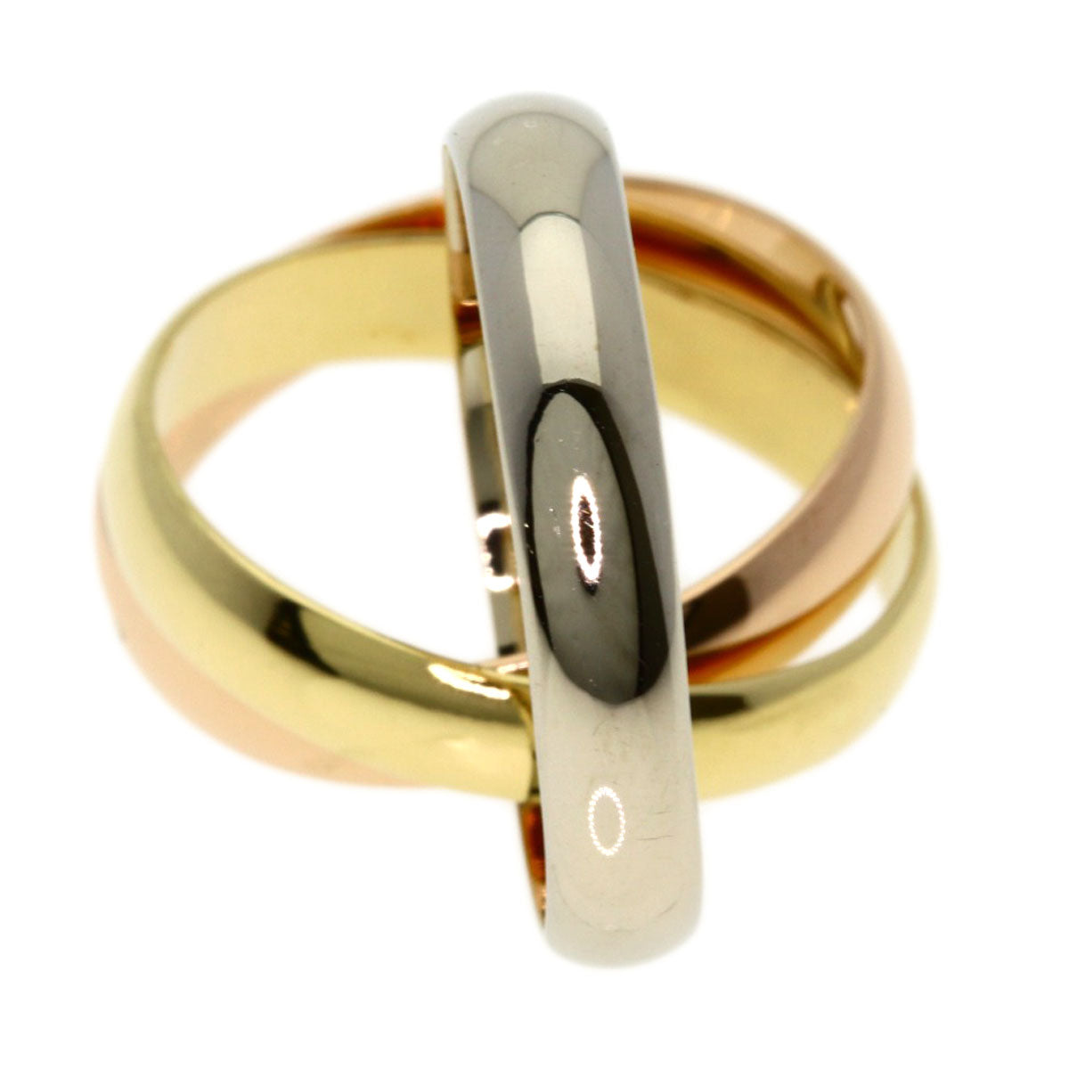 CARTIER Trinity #49 Ring K18 Yellow Gold 18K Pink GoldLadies [Used]