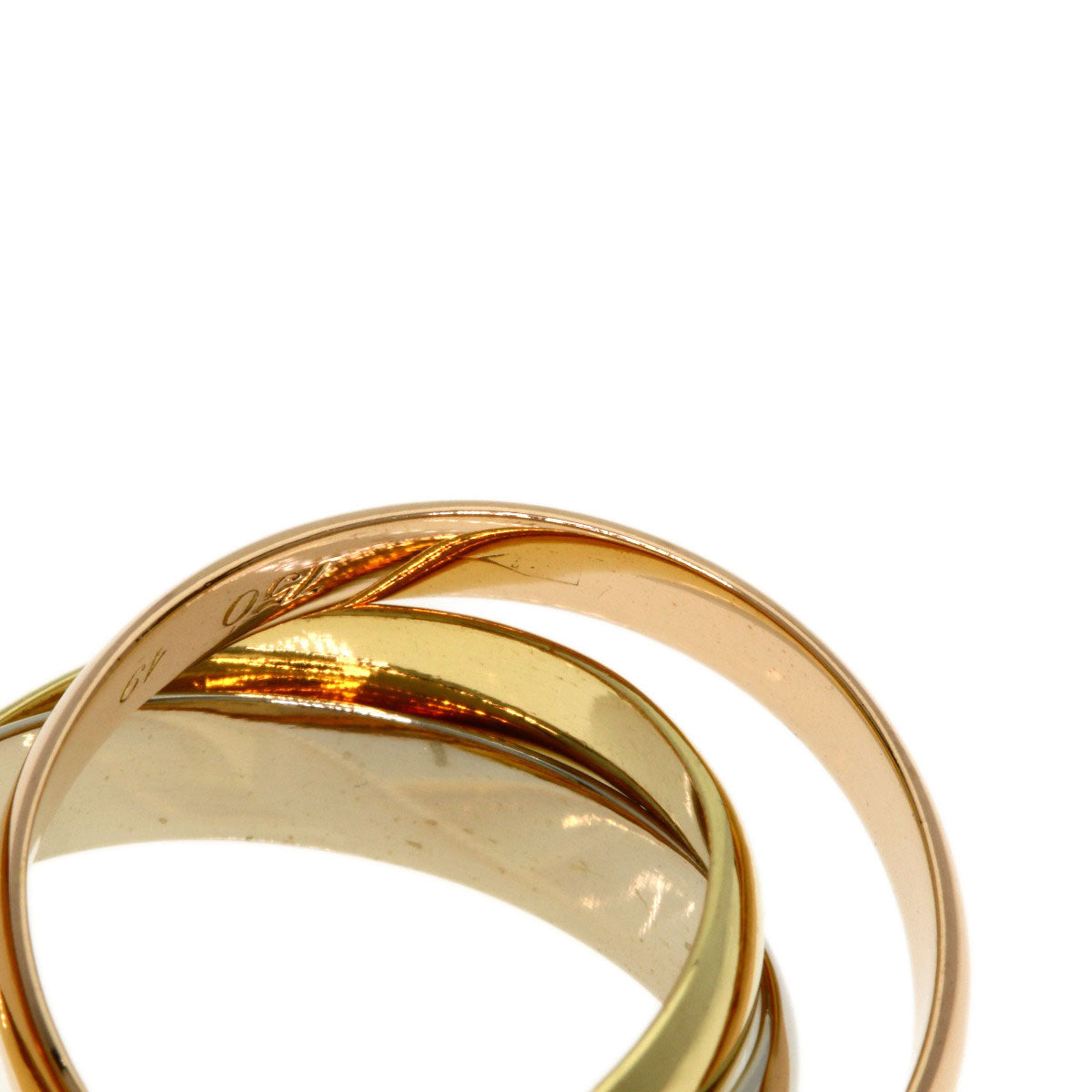 CARTIER Trinity #49 Ring K18 Yellow Gold 18K Pink GoldLadies [Used]