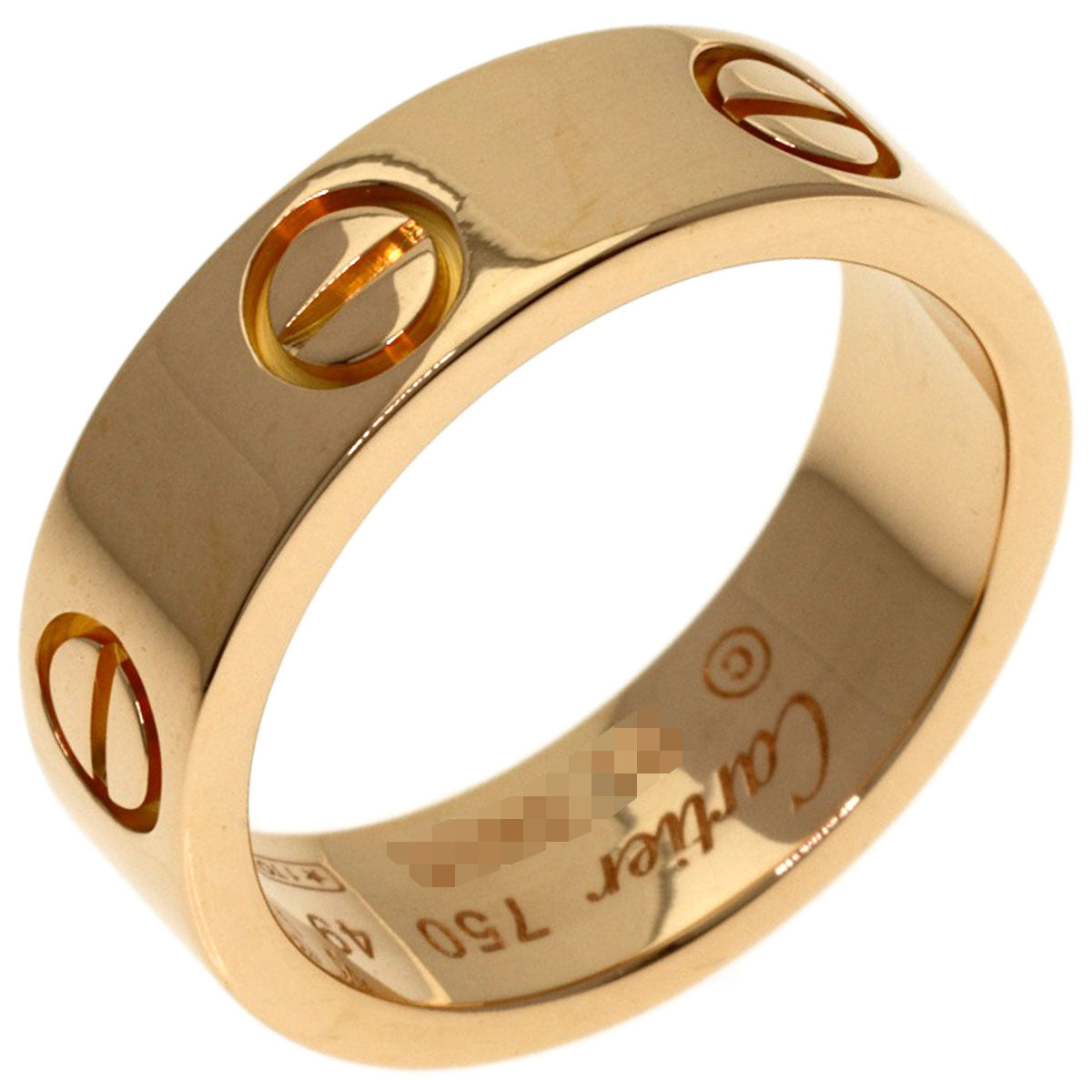 CARTIER love ring #49 Ring K18 Pink Gold Ladies [Used]