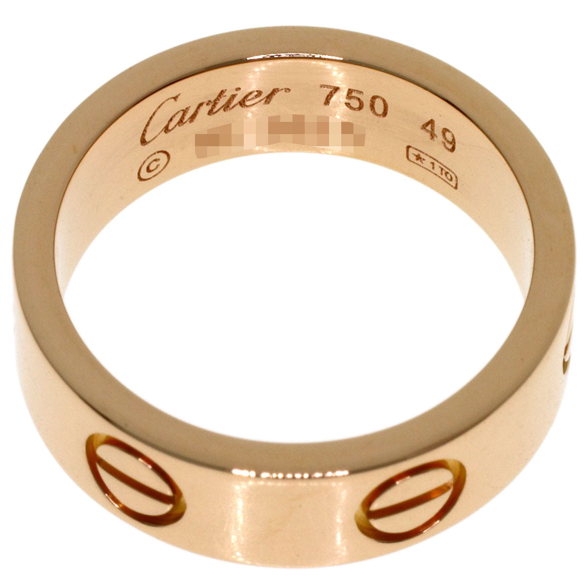 CARTIER love ring #49 Ring K18 Pink Gold Ladies [Used]