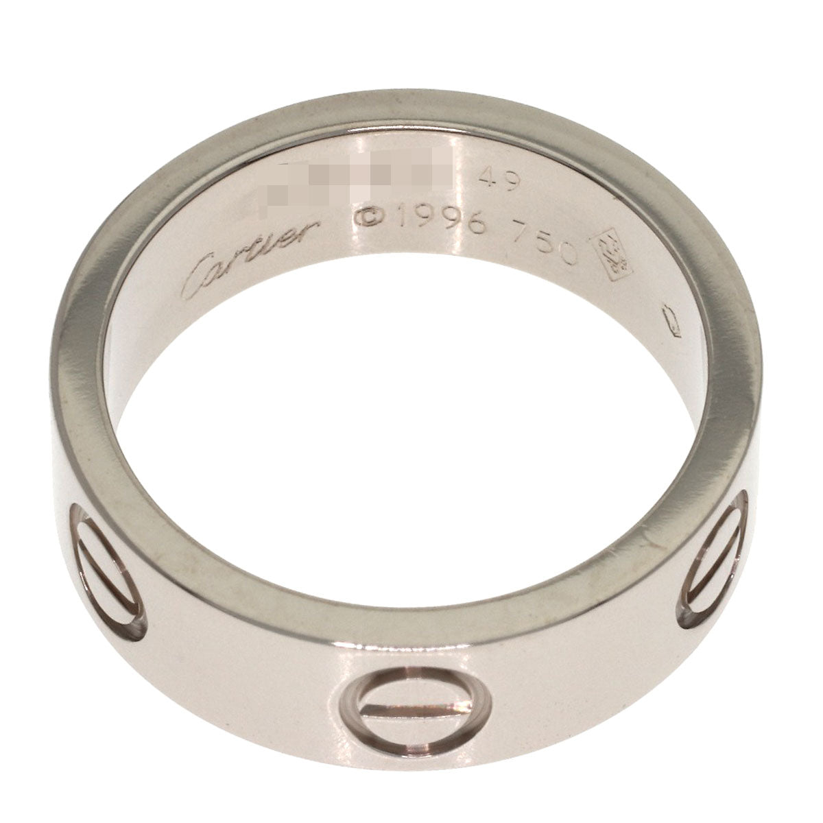 CARTIER love ring #49 Ring K18 White Gold Ladies [Used]