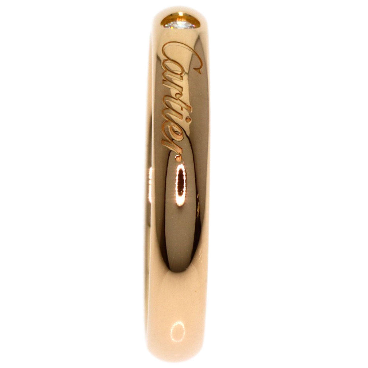 CARTIER 1895 Wedding Diamond #49 Ring K18 Pink Gold Ladies [Used]