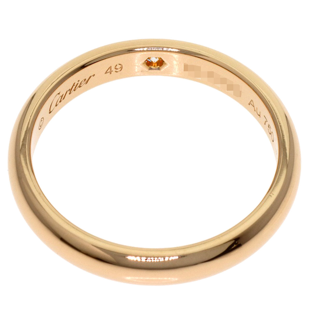 CARTIER 1895 Wedding Diamond #49 Ring K18 Pink Gold Ladies [Used]