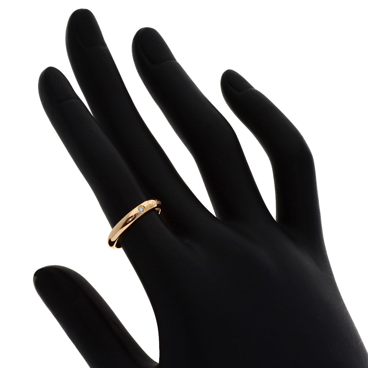 CARTIER 1895 Wedding Diamond #49 Ring K18 Pink Gold Ladies [Used]