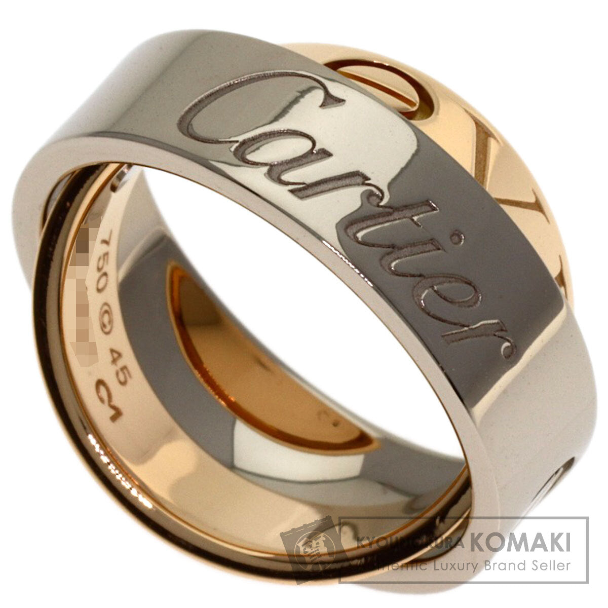 CARTIER Secret Love #45 Ring K18 White Gold 18K Pink GoldLadies [Used]