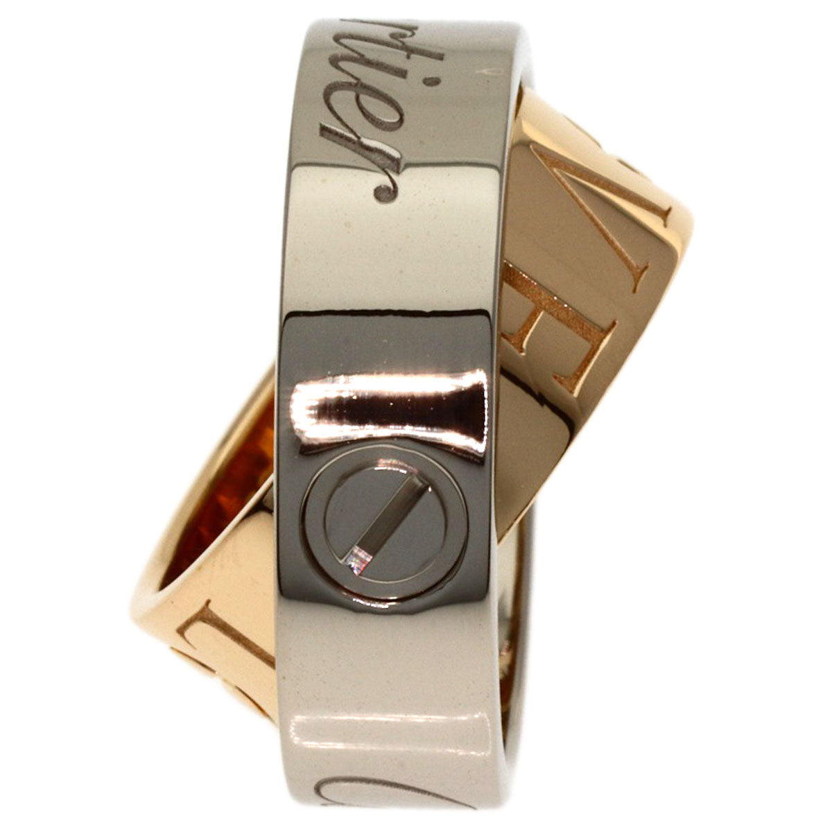 CARTIER Secret Love #45 Ring K18 White Gold 18K Pink GoldLadies [Used]
