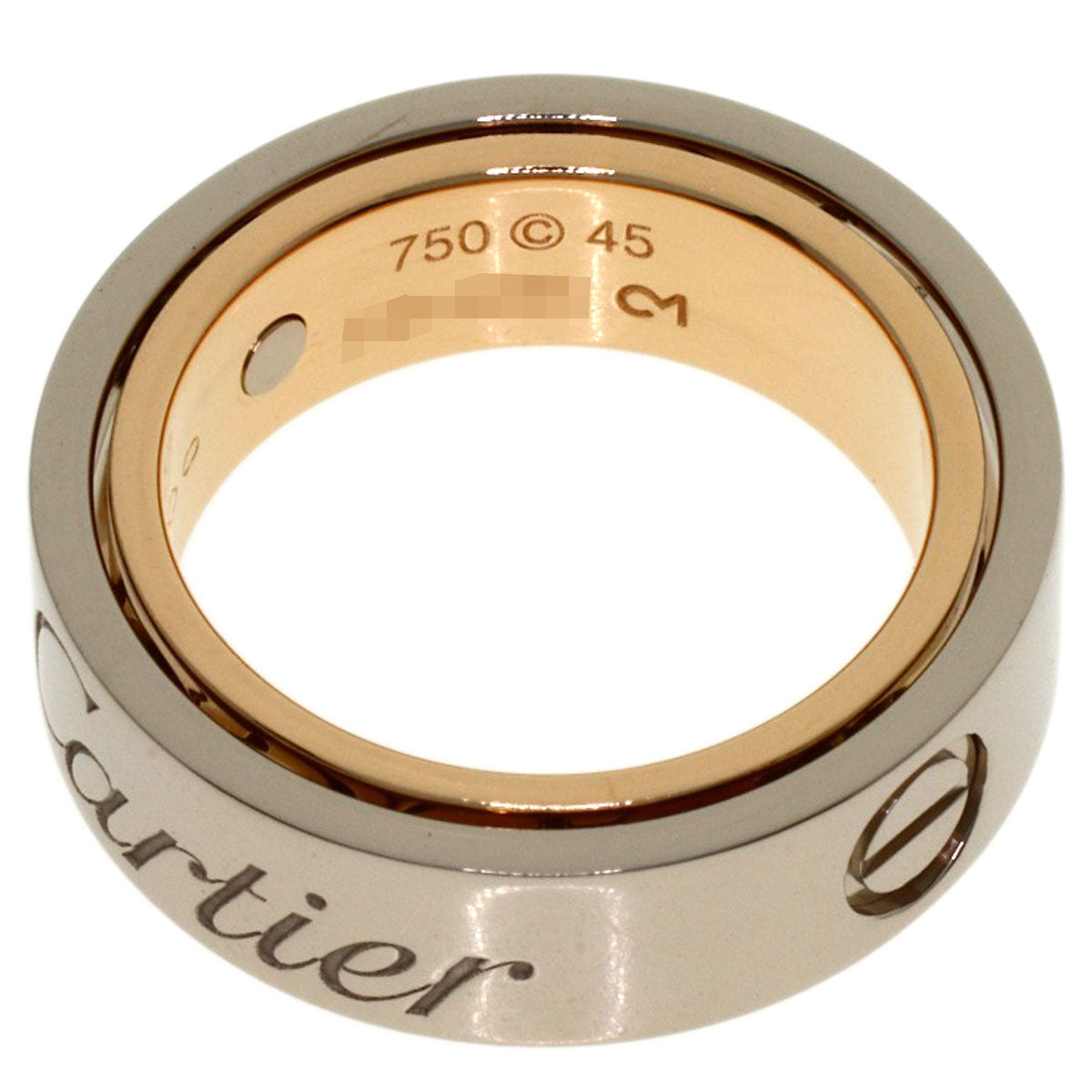 CARTIER Secret Love #45 Ring K18 White Gold 18K Pink GoldLadies [Used]