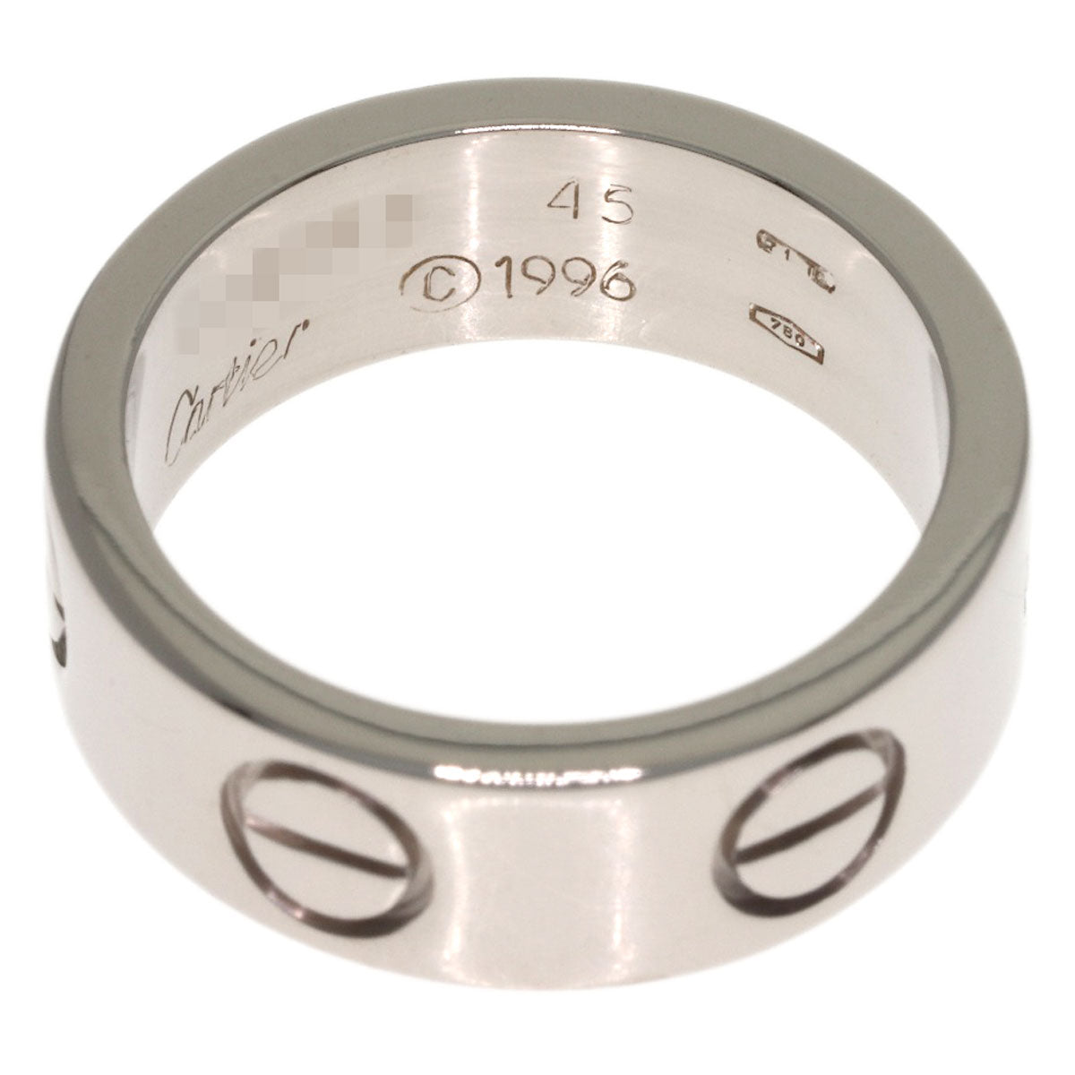 CARTIER love ring #45 Ring K18 White Gold Ladies [Used]