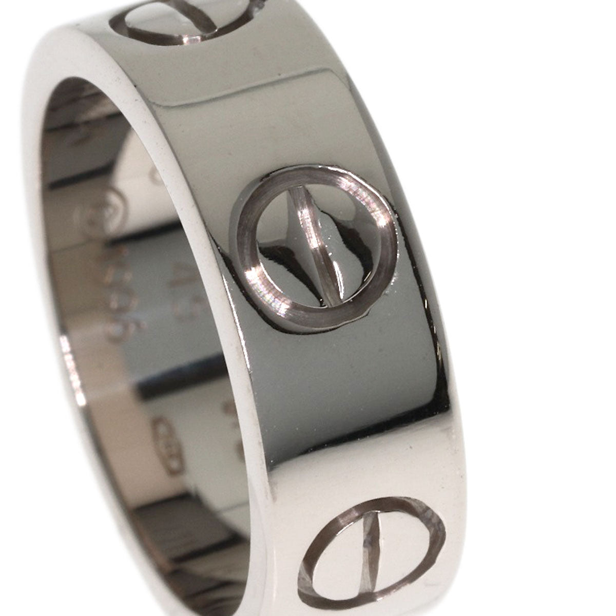 CARTIER love ring #45 Ring K18 White Gold Ladies [Used]