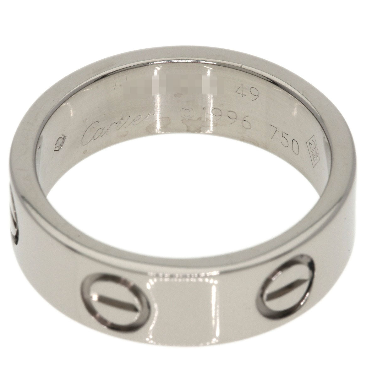 CARTIER love ring #49 Ring K18 White Gold Ladies [Used]