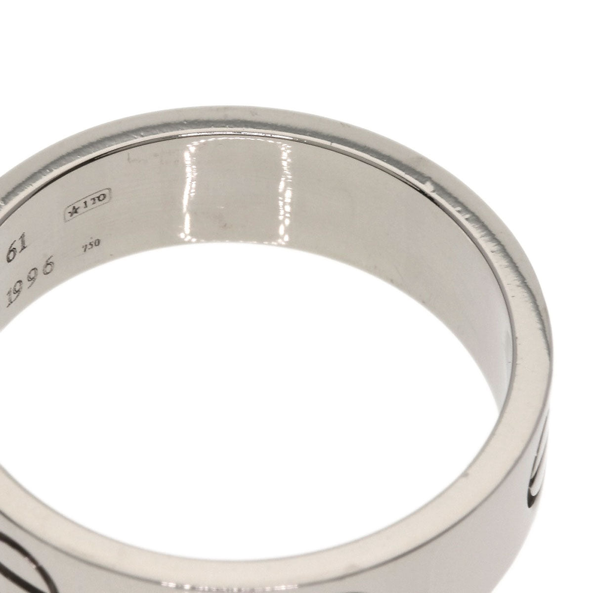 CARTIER love ring #61 Ring K18 White Gold Ladies [Used]